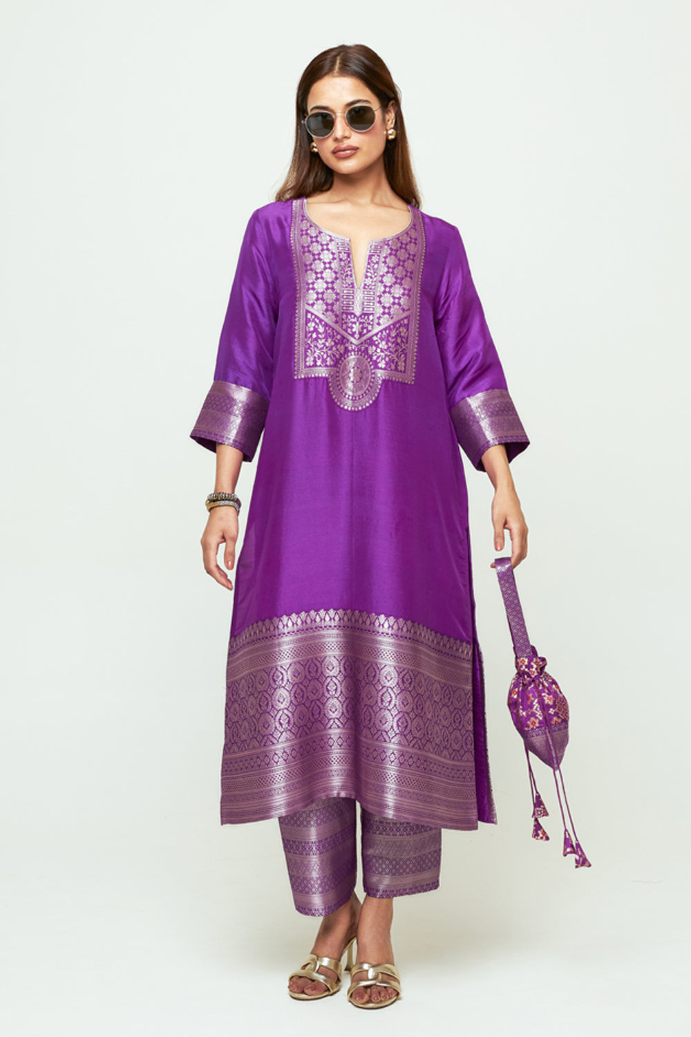 Meher Purple Tunic Set