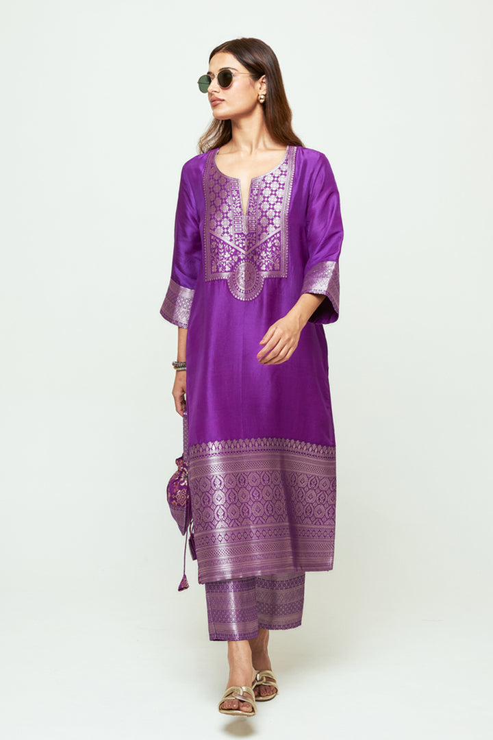 Meher Purple Tunic Set