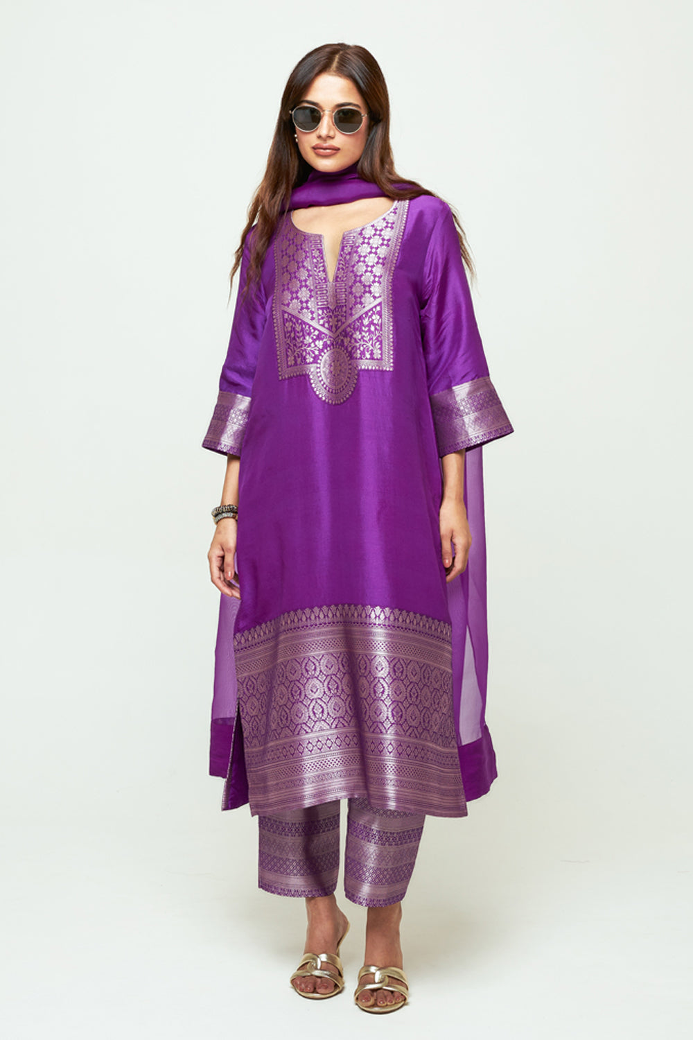 Meher Purple Tunic Set