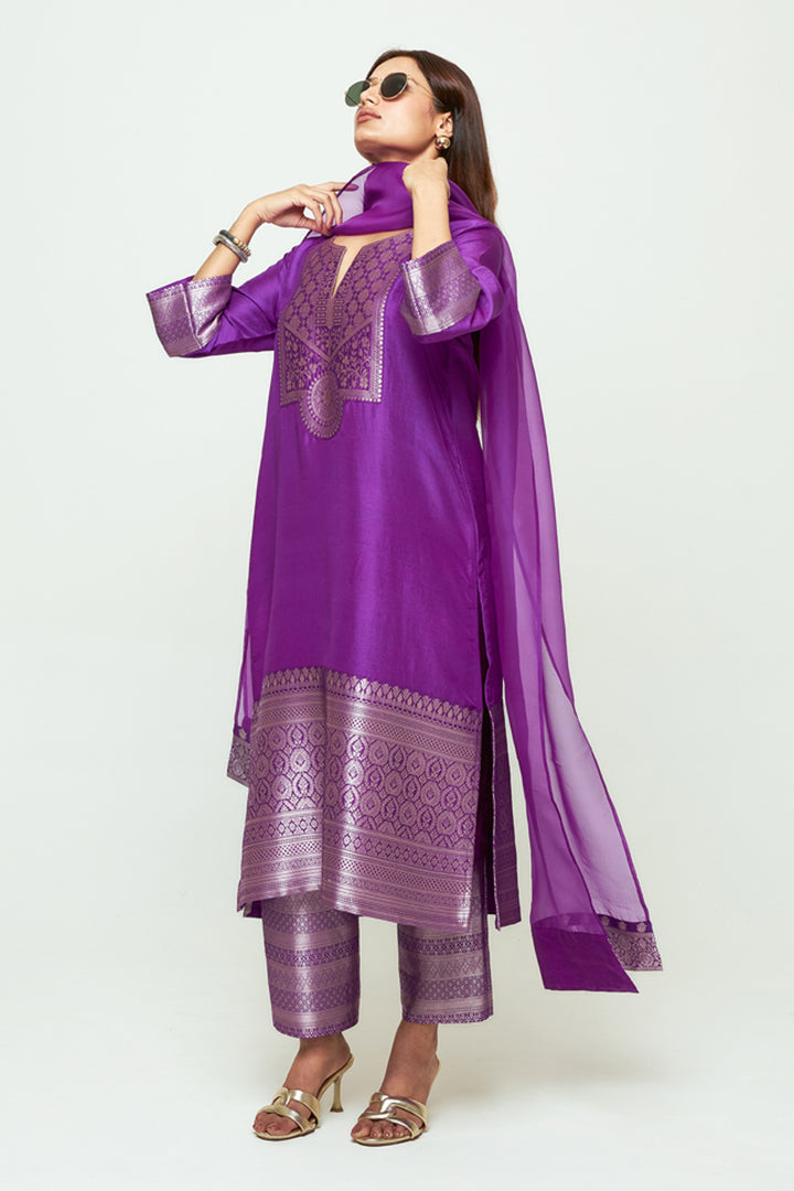 Meher Purple Tunic Set