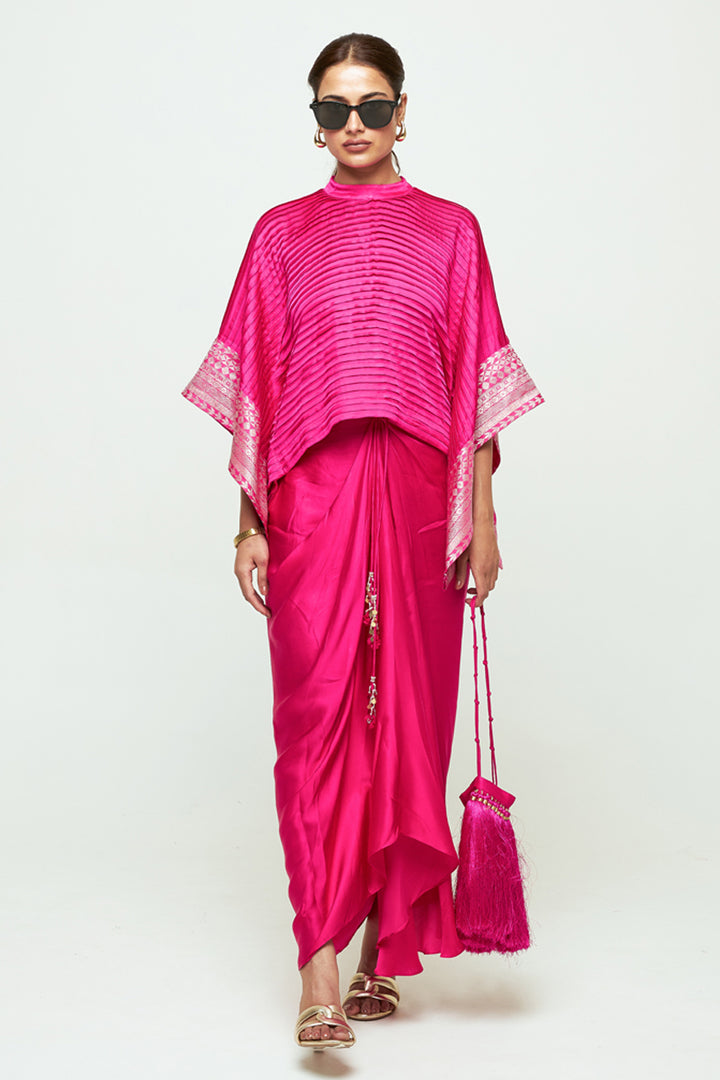 Prana Pink Pleated Top Set
