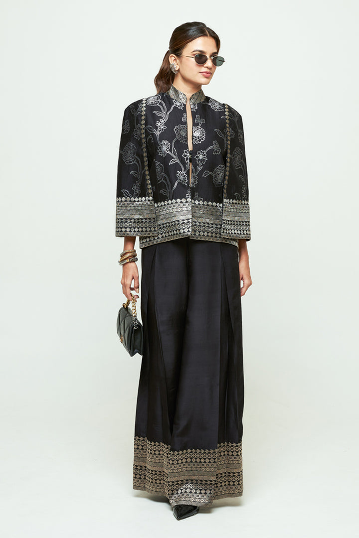 Rosa Black Statement Jacket Skirt Set