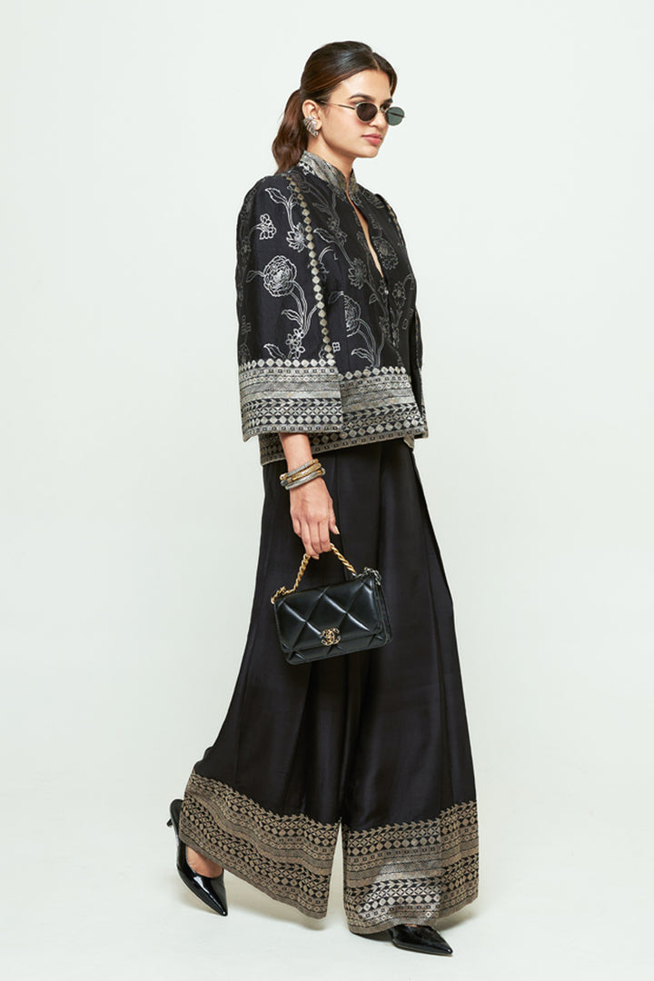 Rosa Black Statement Jacket Skirt Set