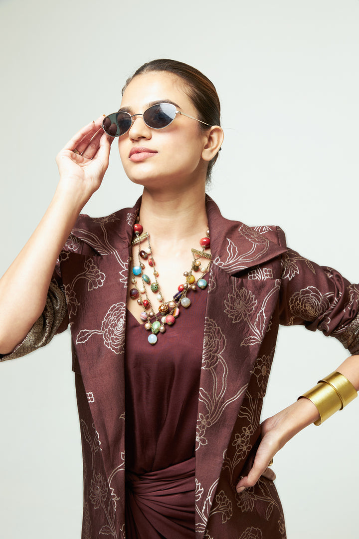 Rosa Brown Statement Trench Set