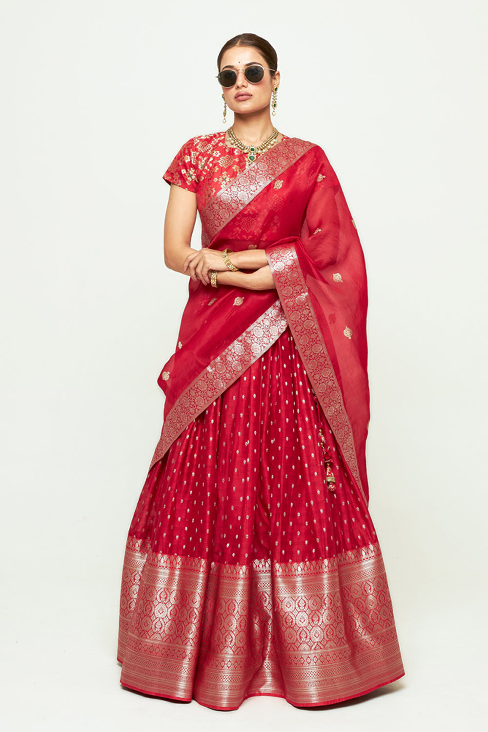 Mana Red Lehenga Set