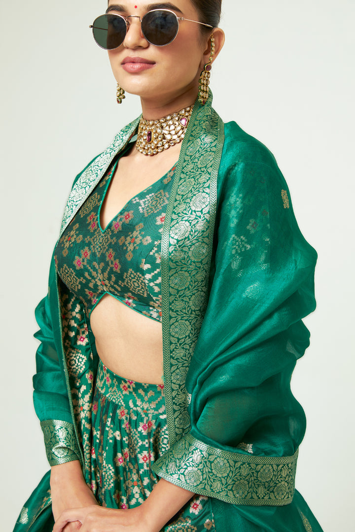 Meenaxi Green Lehenga Set