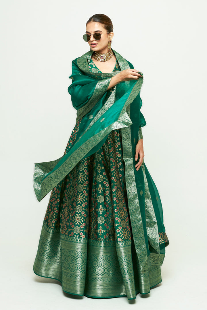 Meenaxi Green Lehenga Set