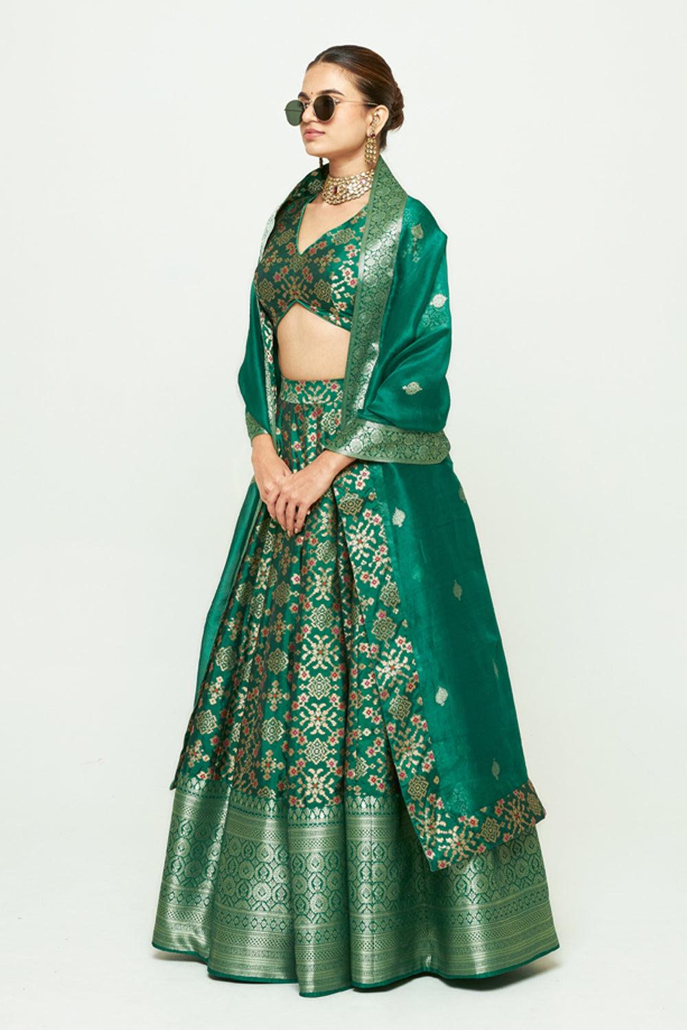 Meenaxi Green Lehenga Set