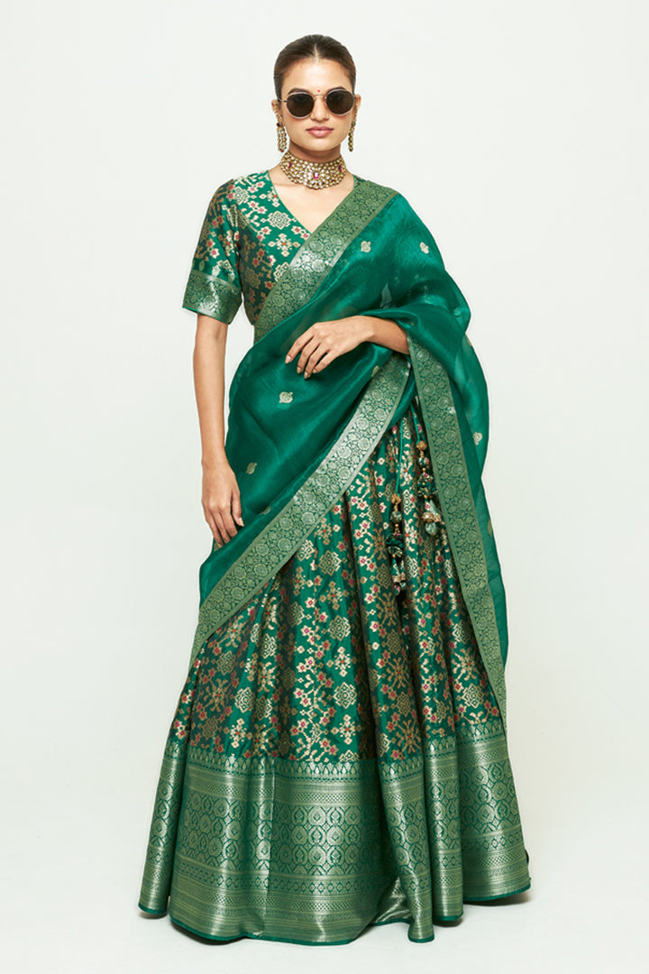 Meenaxi Green Lehenga Set