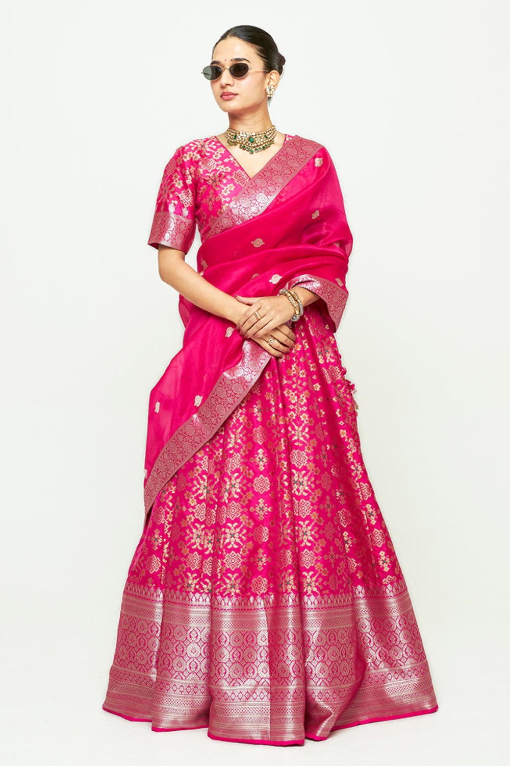 Meenaxi Pink Lehenga Set