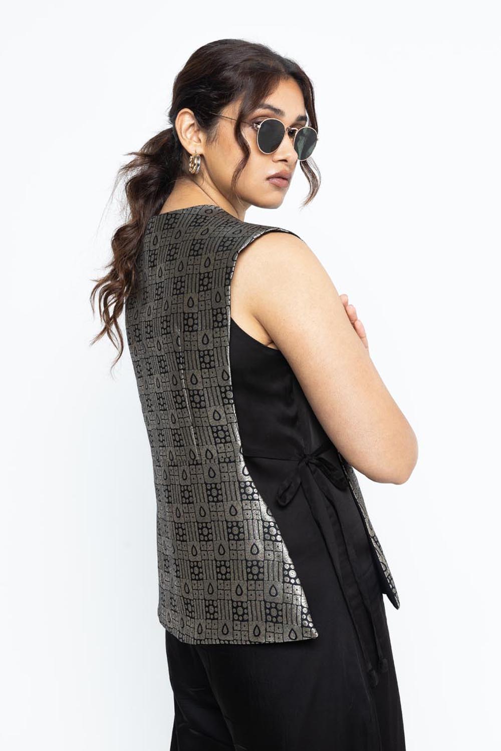 Alia Gilet With Jumpsuit - Black