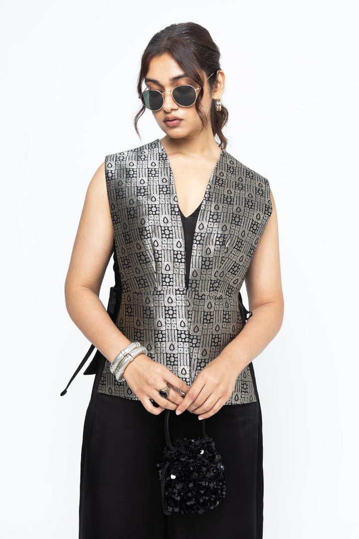 Alia Gilet With Jumpsuit - Black