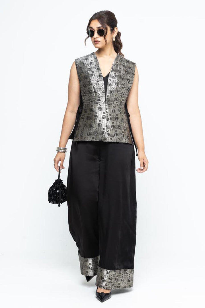 Alia Gilet With Jumpsuit - Black