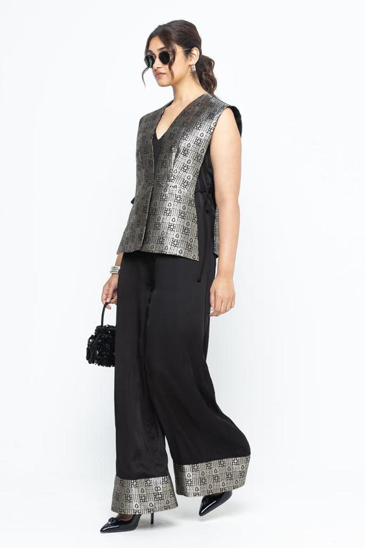 Alia Gilet With Jumpsuit - Black
