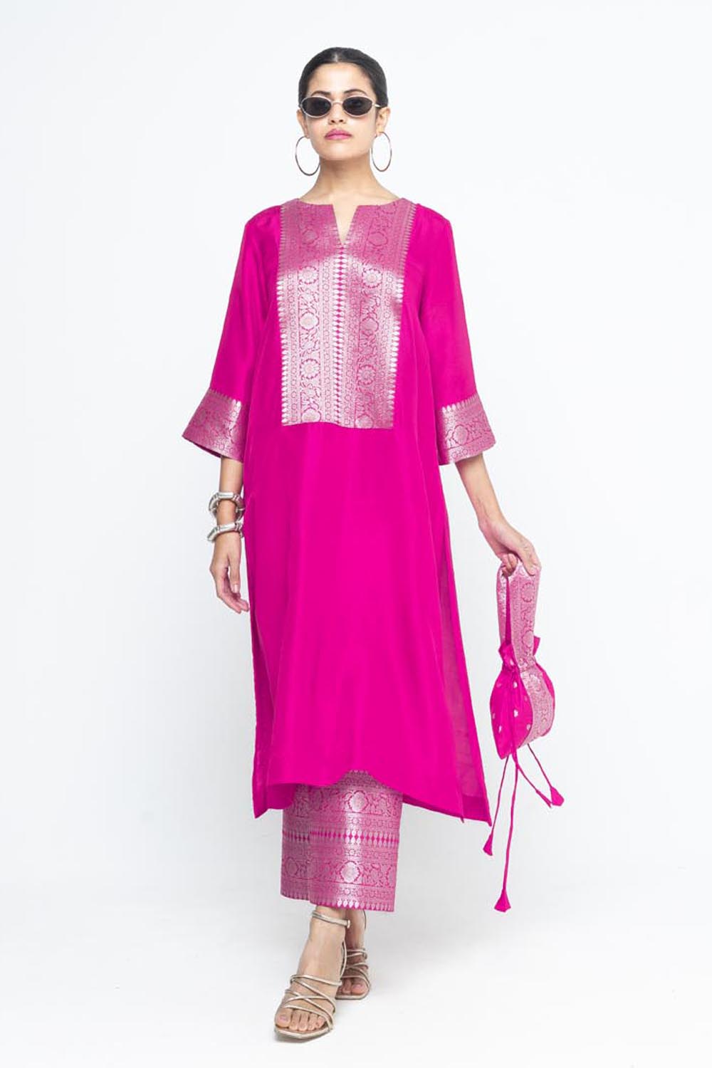 Seher Tunic Set - Pink