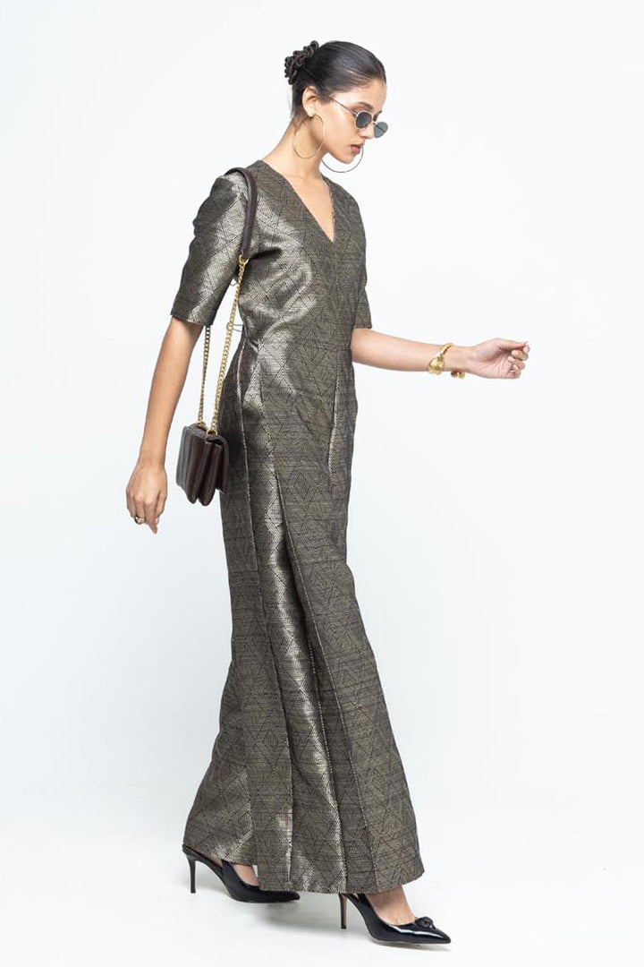Sera Black Metallic Jumpsuit