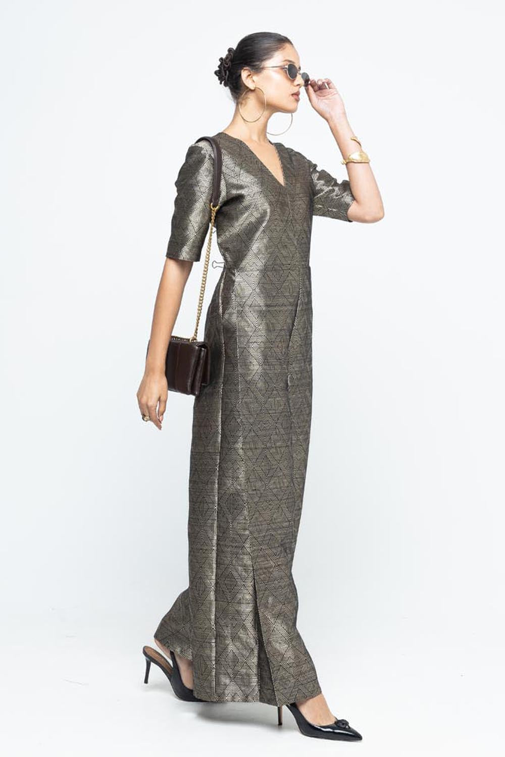 Sera Black Metallic Jumpsuit