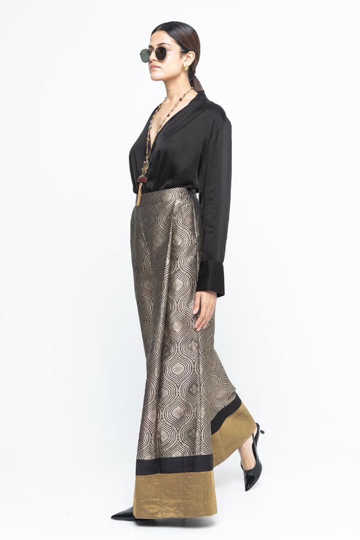 Statement Metallic Brocade Pant Set