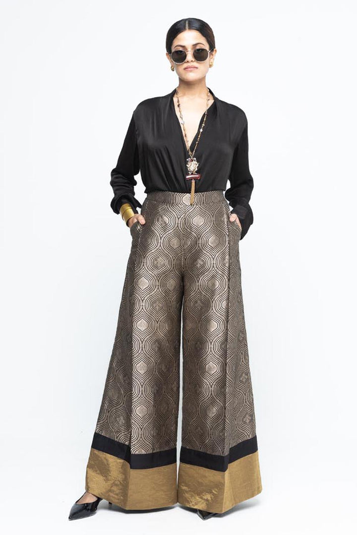 Statement Metallic Brocade Pant Set