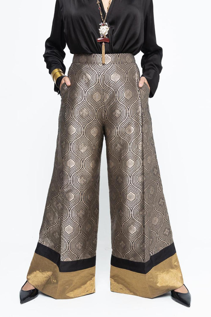 Statement Metallic Brocade Pant Set