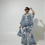 Blue Cordelia Print Linen Coords