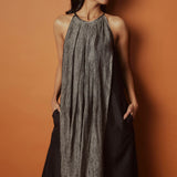 Contrast Metallic Silver Tissue Maxi