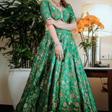 Green Jaal Benerasi Lehenga set