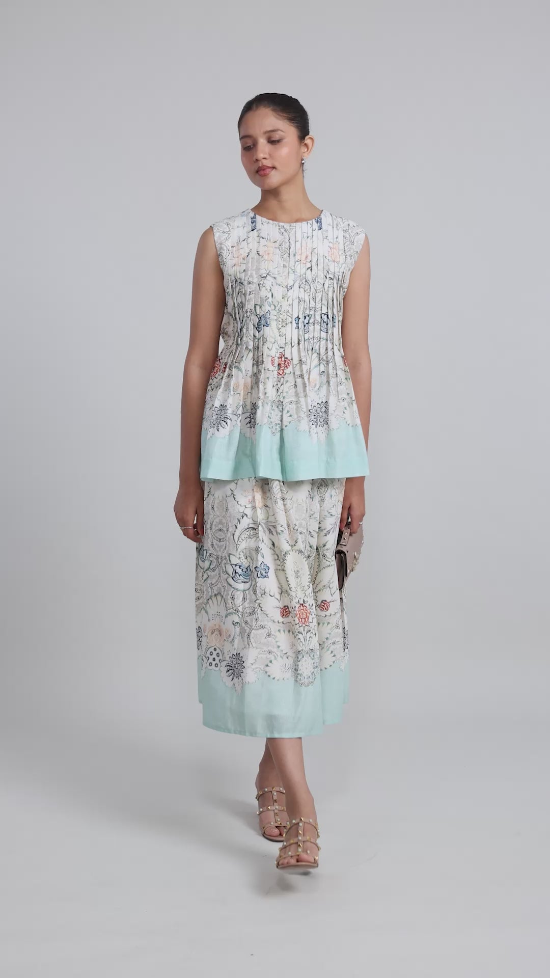 Tyla Accordion Skirt Set
