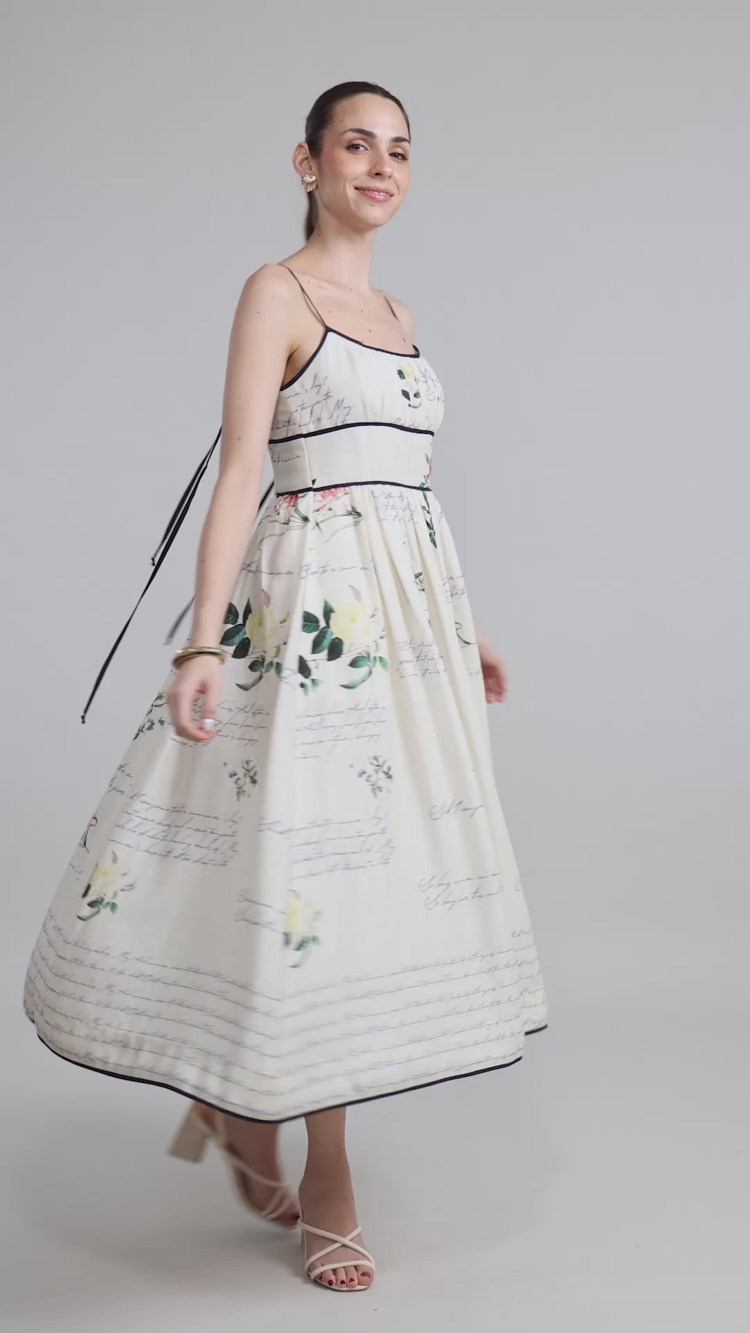 Poetry Strappy Midi Dress