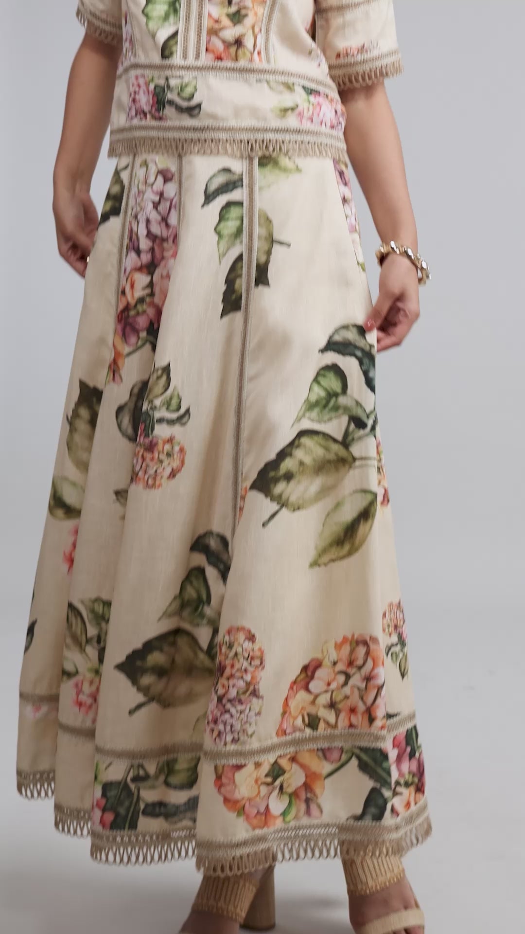 Hazel Raafia Skirt Set