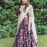 Purple Banarasi Lehenga