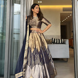 Sun and Moon lehenga (Blue)